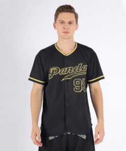 Alternative view of Custom Black Black-Old Gold Authentic Baseball Jersey