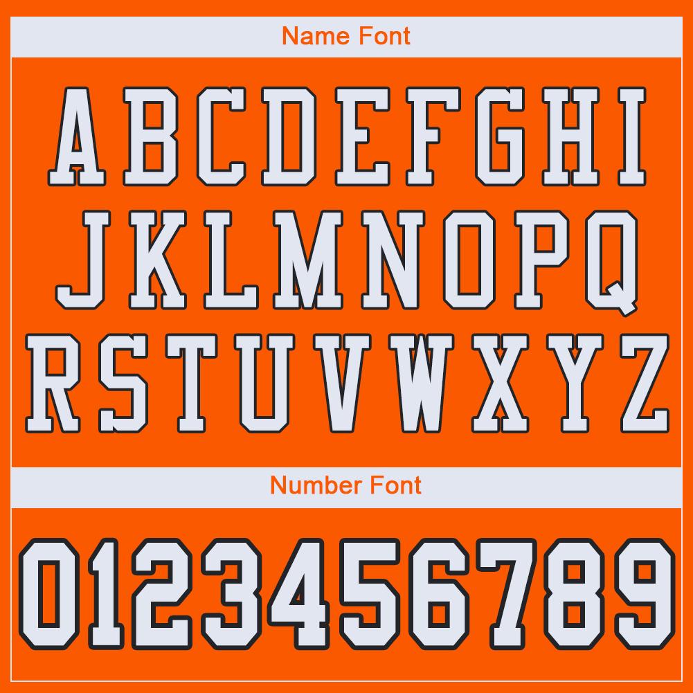 Custom Orange White-Black Mesh Authentic Football Jersey - Image 6