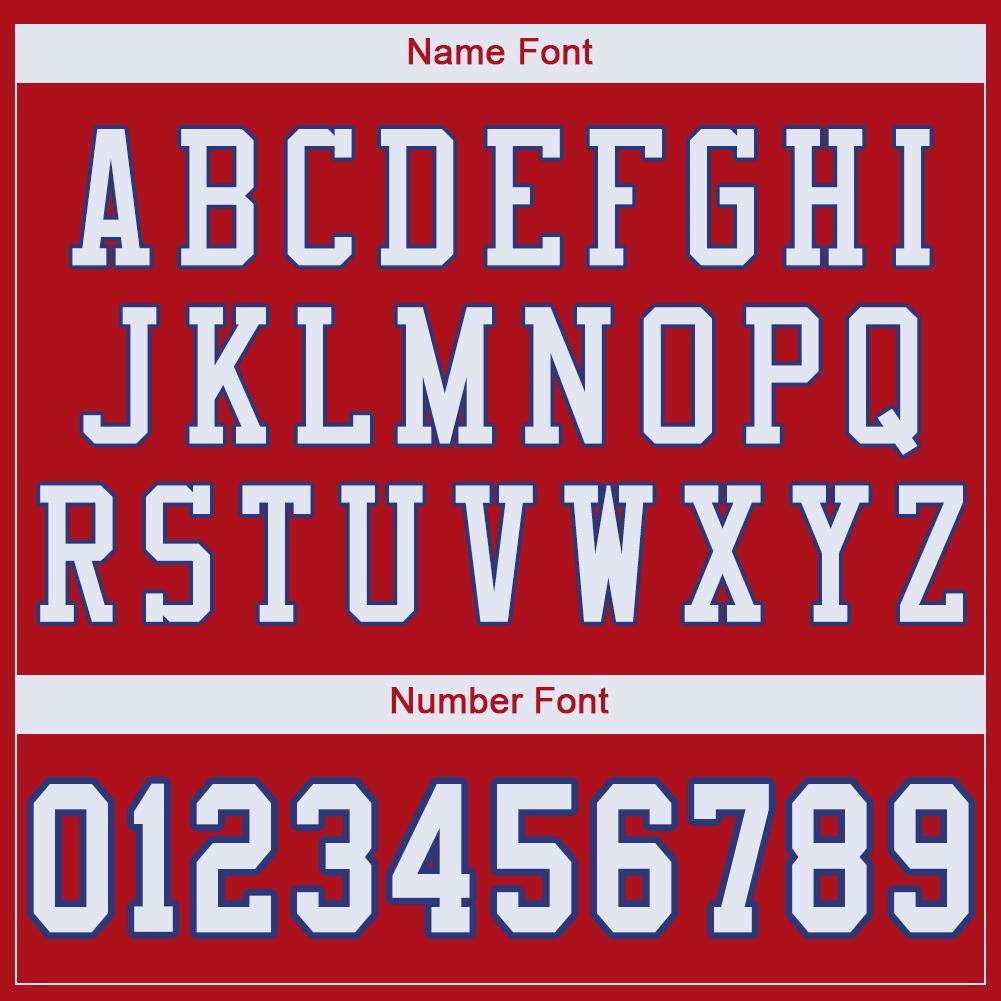 Custom Red White-Royal Mesh Authentic Football Jersey - Image 5