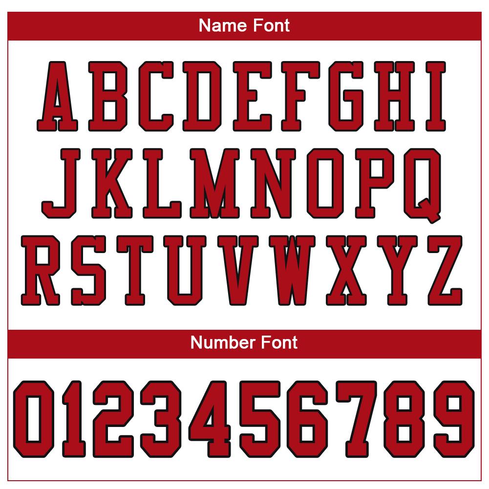 Custom White Red-Black Mesh Authentic Football Jersey - Image 6